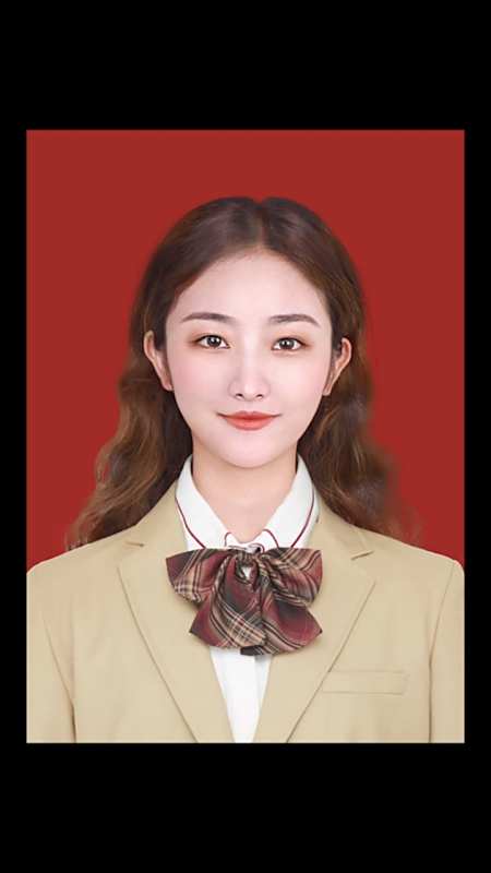 这红底一寸证件照也太好看了吧堪比海马体天真蓝啊