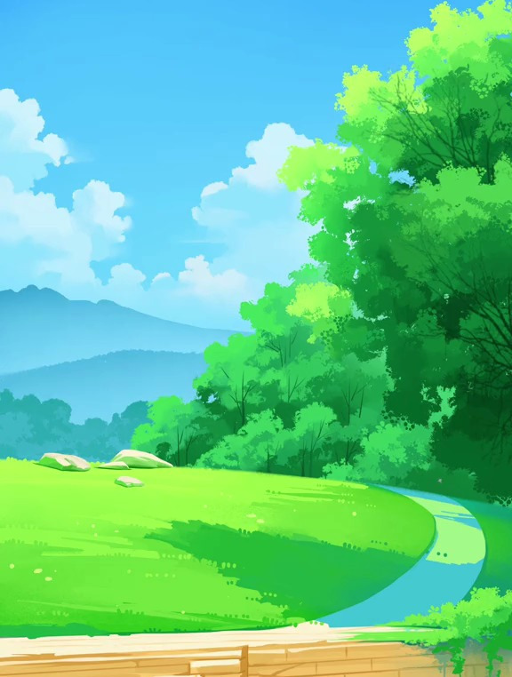 创作灵感 场景插画绘制流程 procreate绘画 春风十里气象日等你