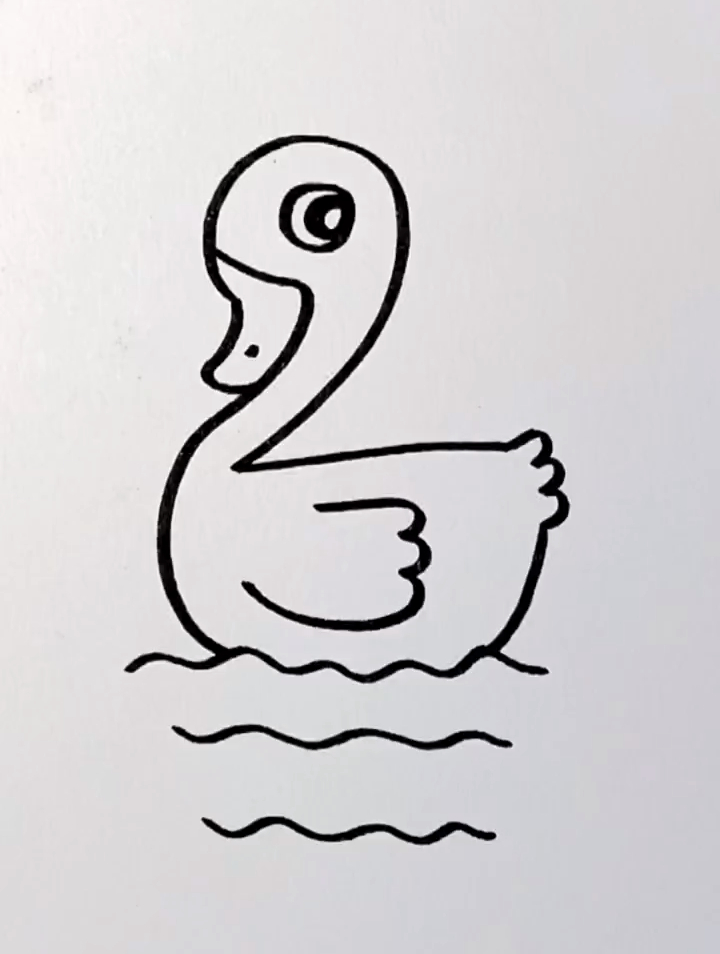 画一只鹅的简笔画图片