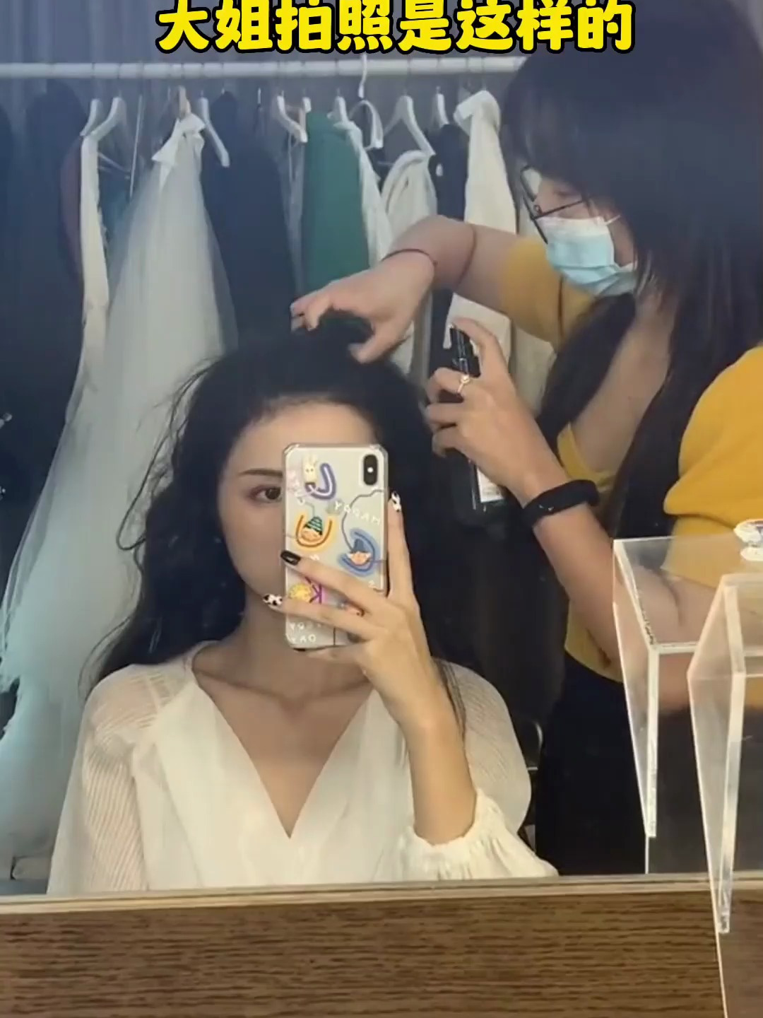 一个爹妈,不同风格的三姐妹模卡拍摄甜酷女孩