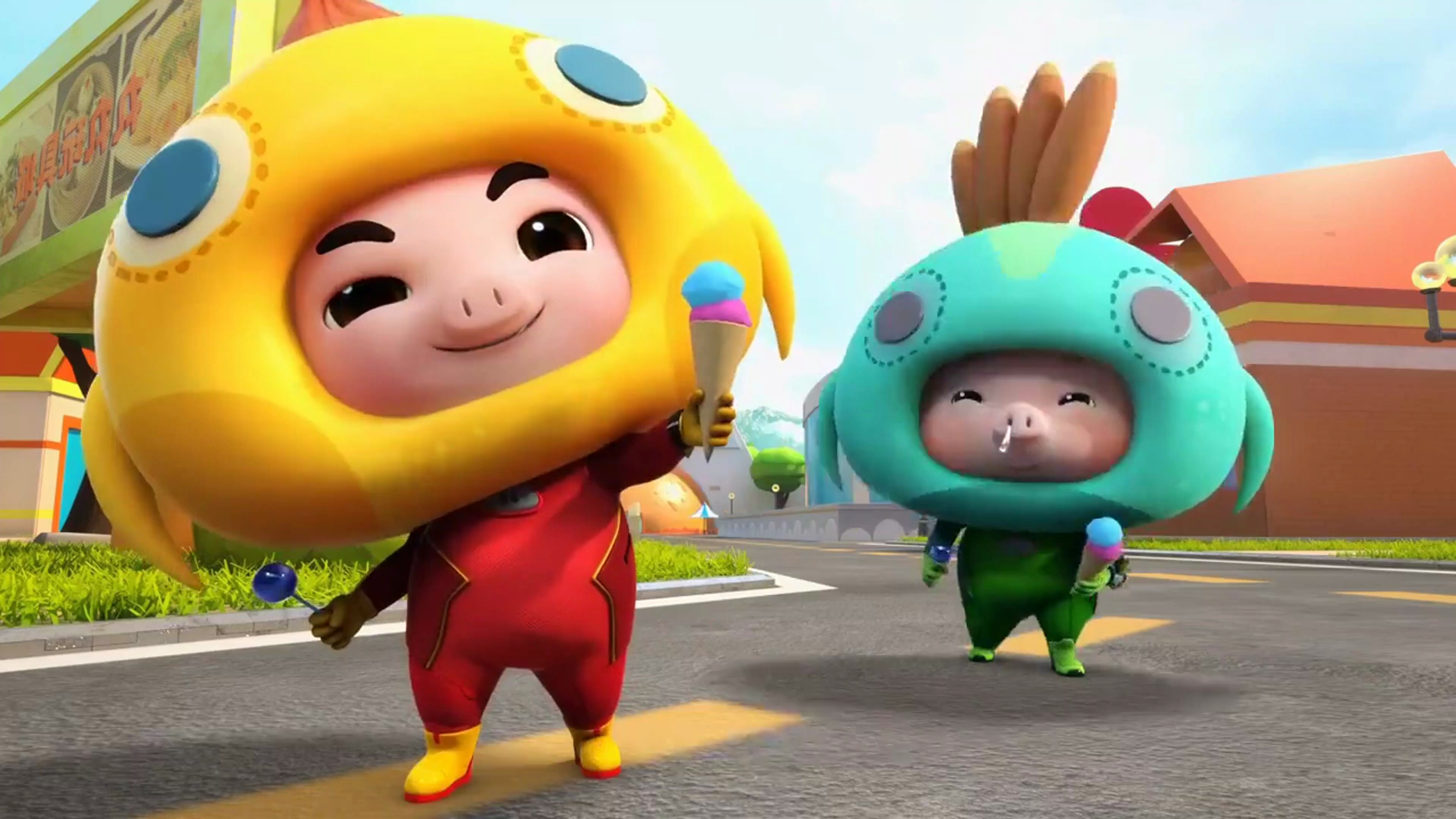 猪猪侠:猪猪侠太搞笑了,完全忘记超人强,一直在找好吃的