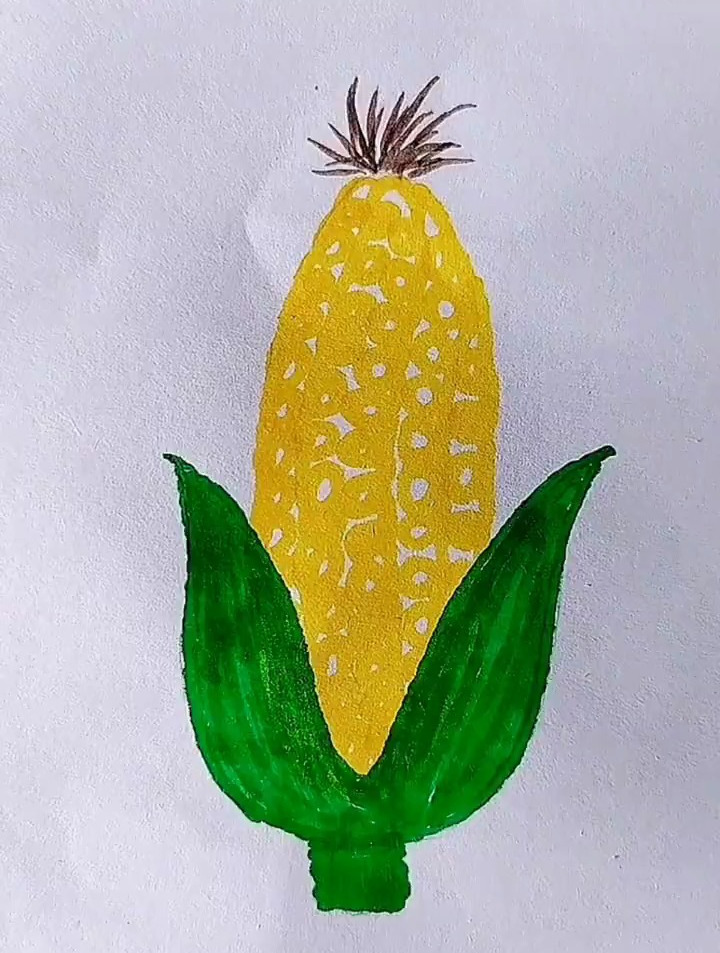 玉米做的美食简笔画图片