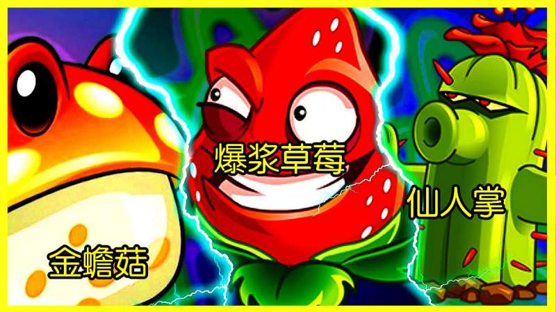 植物大战僵尸金蟾菇vs爆浆草莓vs仙人掌差距到底在哪儿