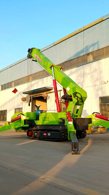 3吨5吨8吨蜘蛛吊车 小空间履带起重机 微型设计起吊能力强-度小视