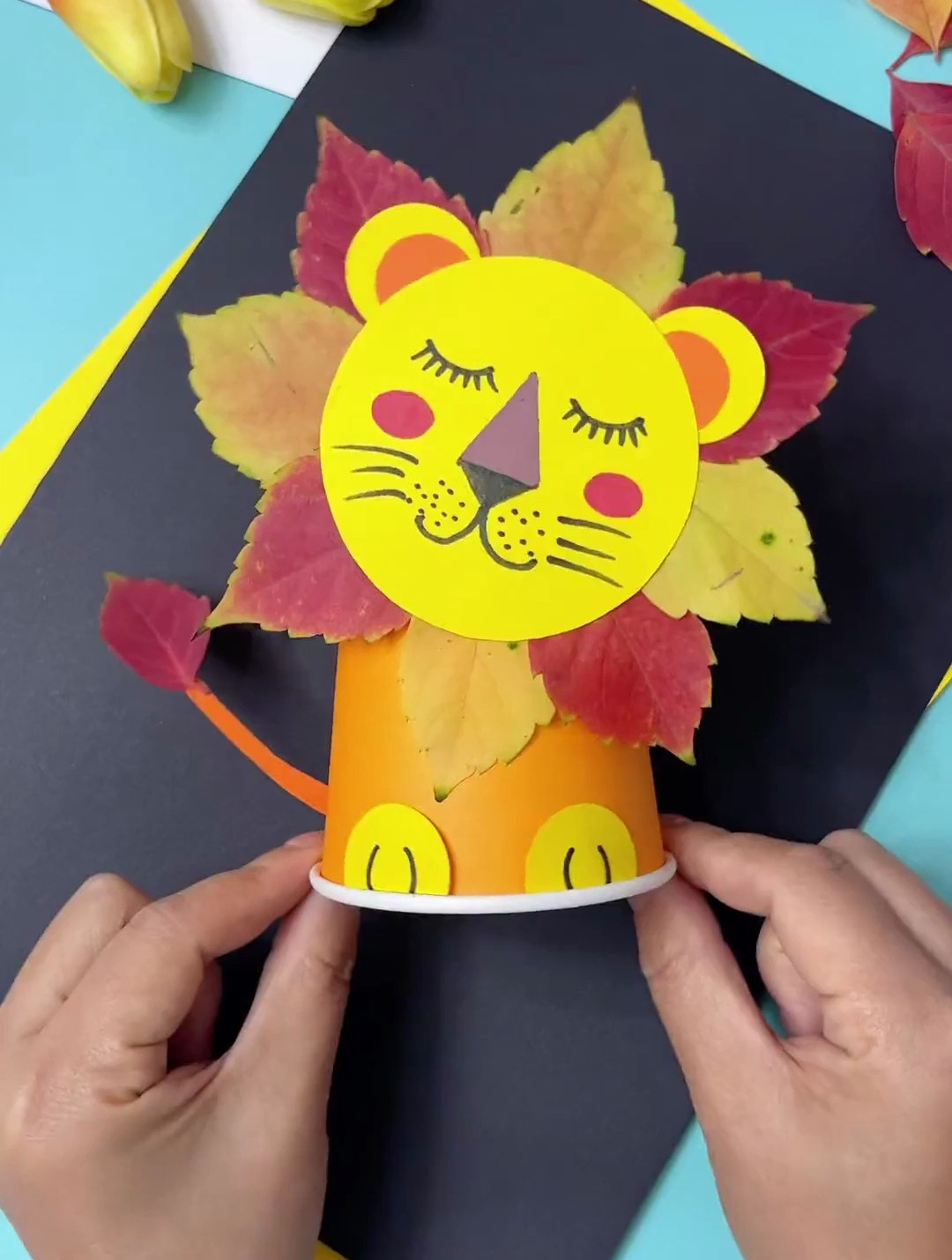 儿童手工狮子做法图片