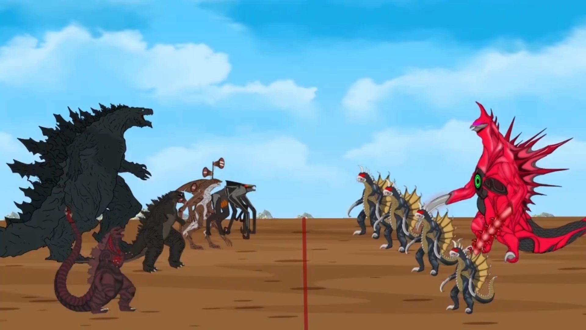 盖刚家族带领一众盖刚家族强者前来大战哥斯拉大陆