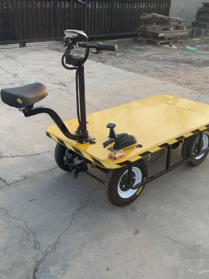 电动搬运平板车平板拉货车采摘园搬运车