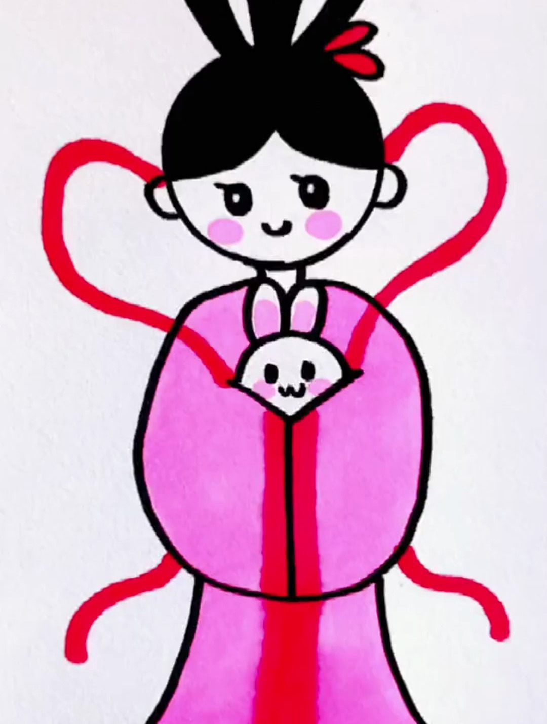 一起来画简单又好看的嫦娥