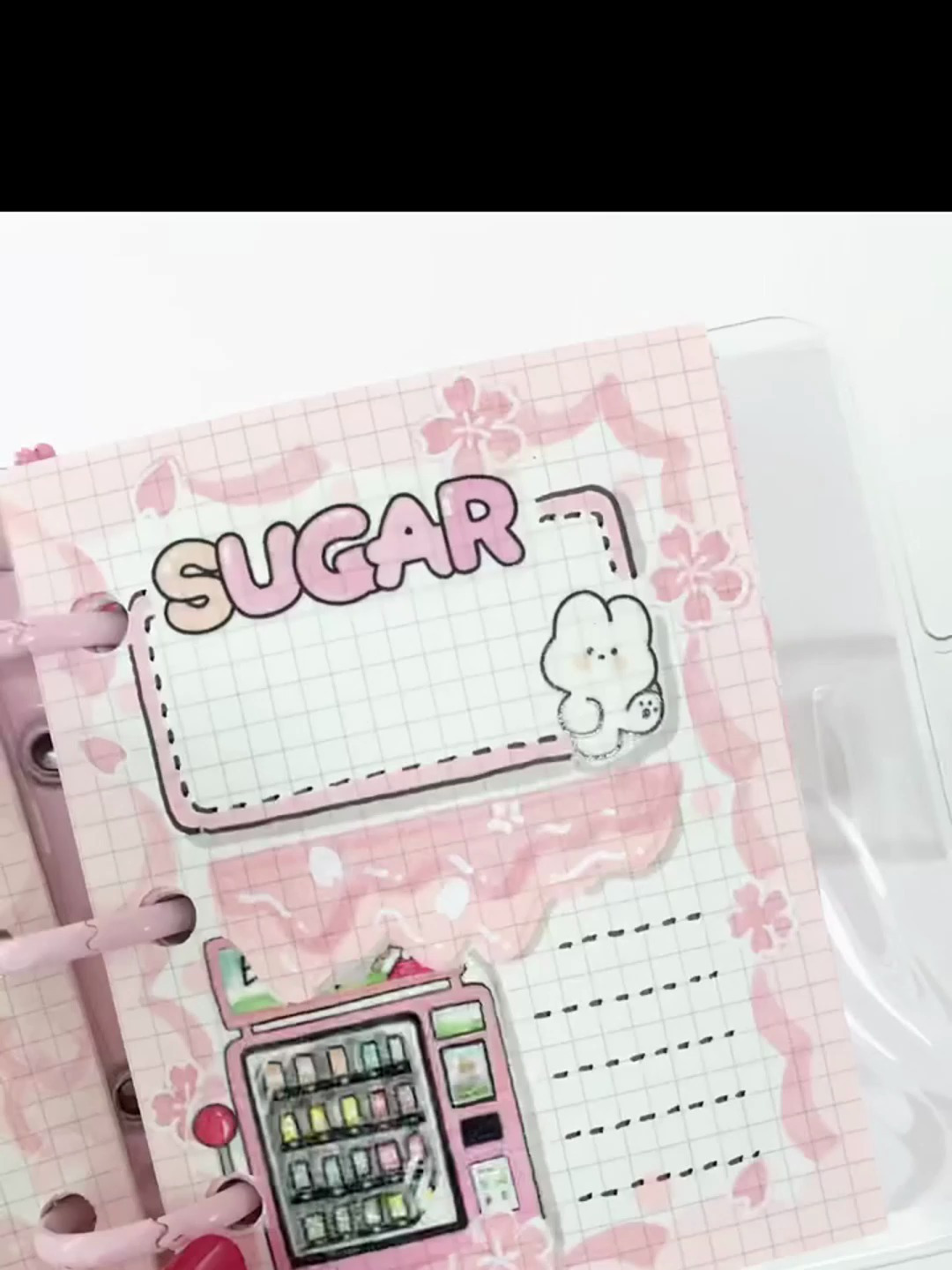 粉色系迷你手帐排版