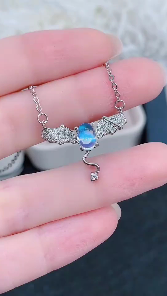 精致小恶魔纯银项链