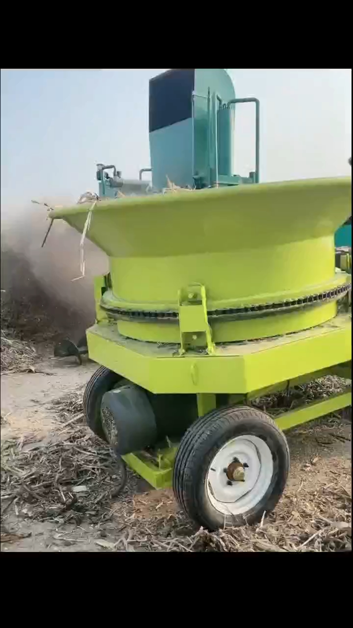 圆盘秸秆粉碎机 草捆粉草机