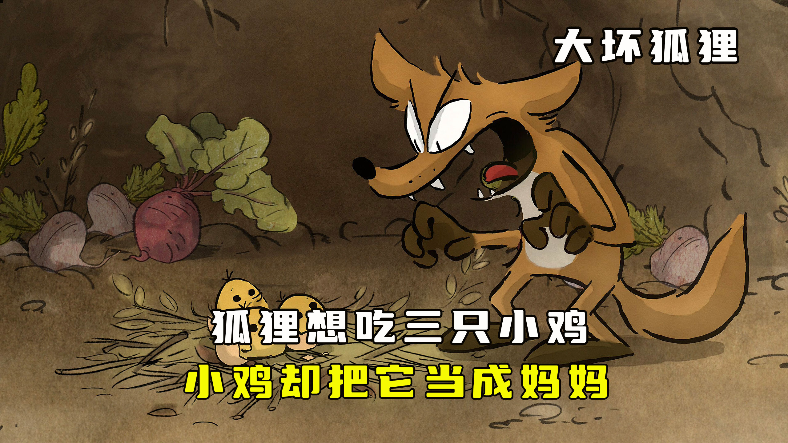 狐狸想吃掉三只小鸡,可小鸡却把它当成妈妈(全集)