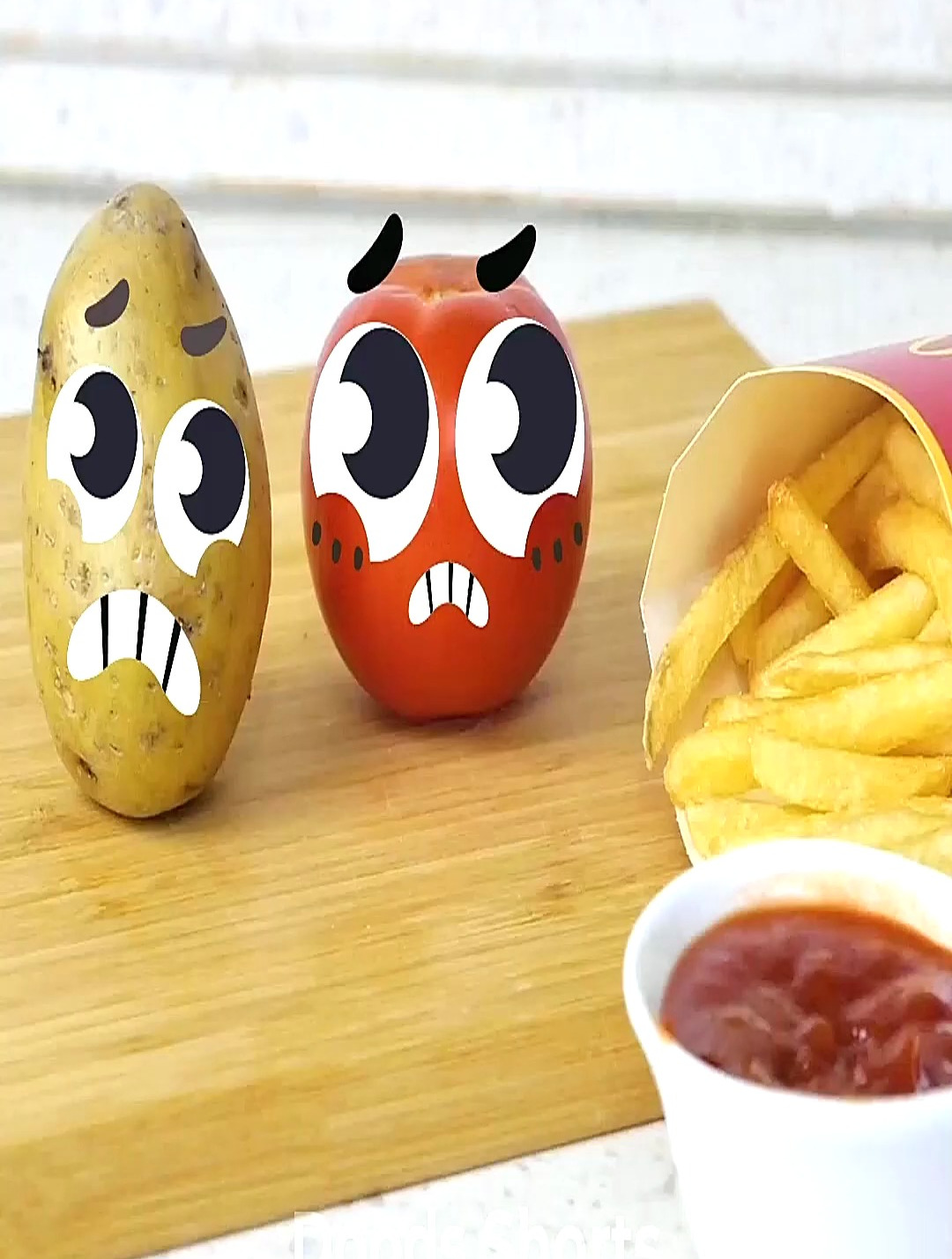 搞笑视频:土豆和番茄的恐惧-度小视