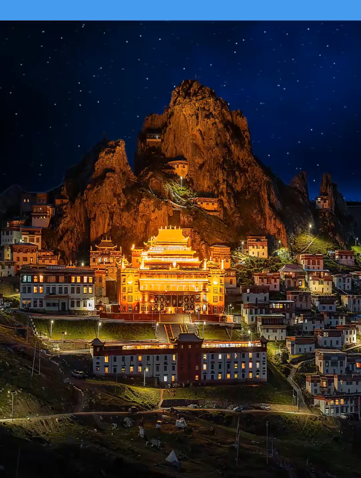 自然风景孜珠寺位于西藏东部昌都地区丁