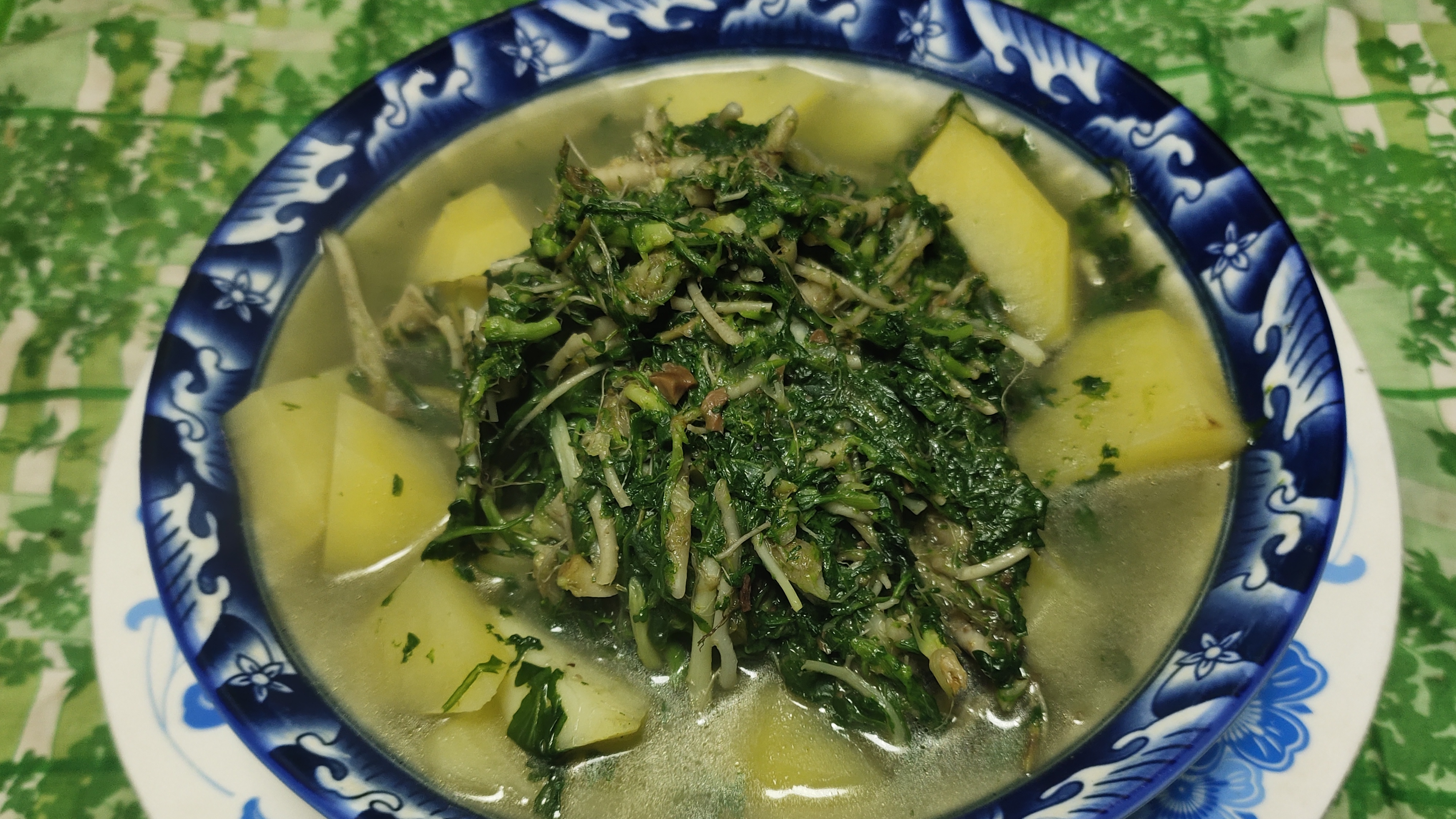 关德财老师教做素菜 荠菜烧土豆