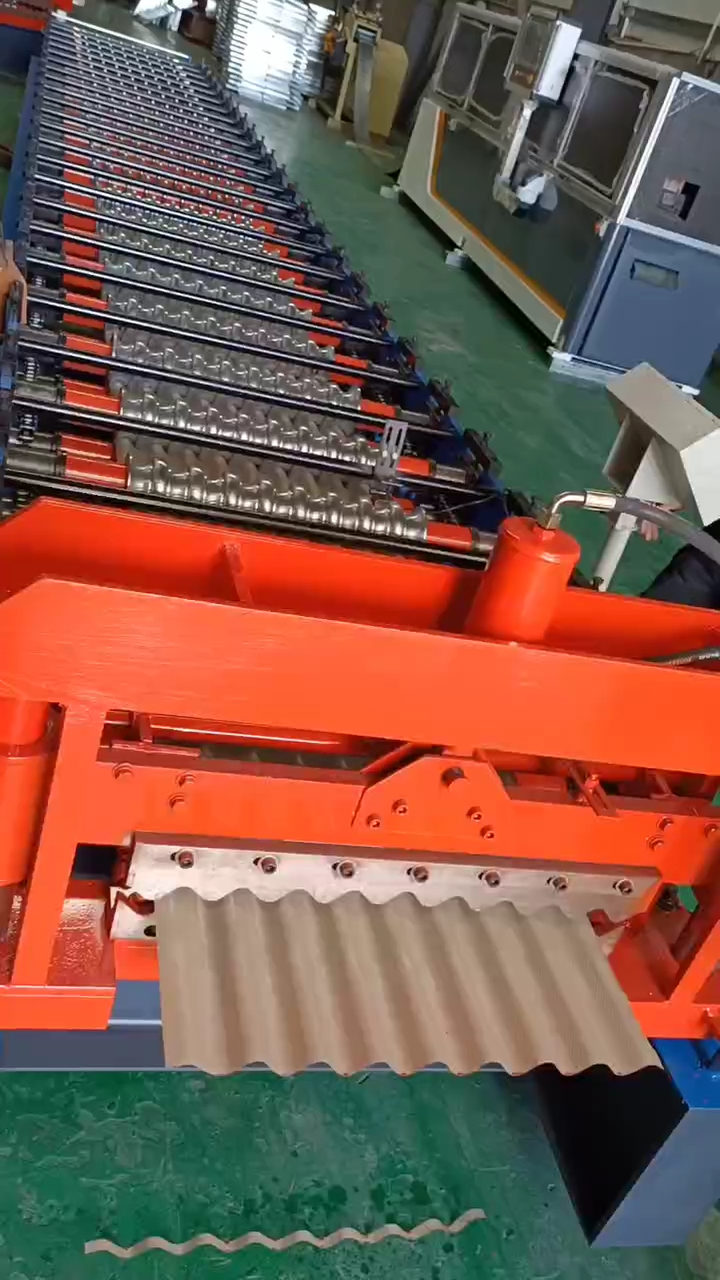 睿至锋单双层彩钢瓦成型机 840900压瓦机 全自动彩钢生产设备-度小视