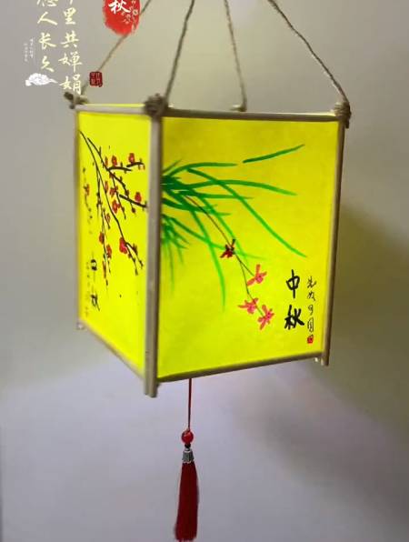 孩子喜欢的中秋节手工灯笼,用几根筷子和孩子一起来做吧-度小视