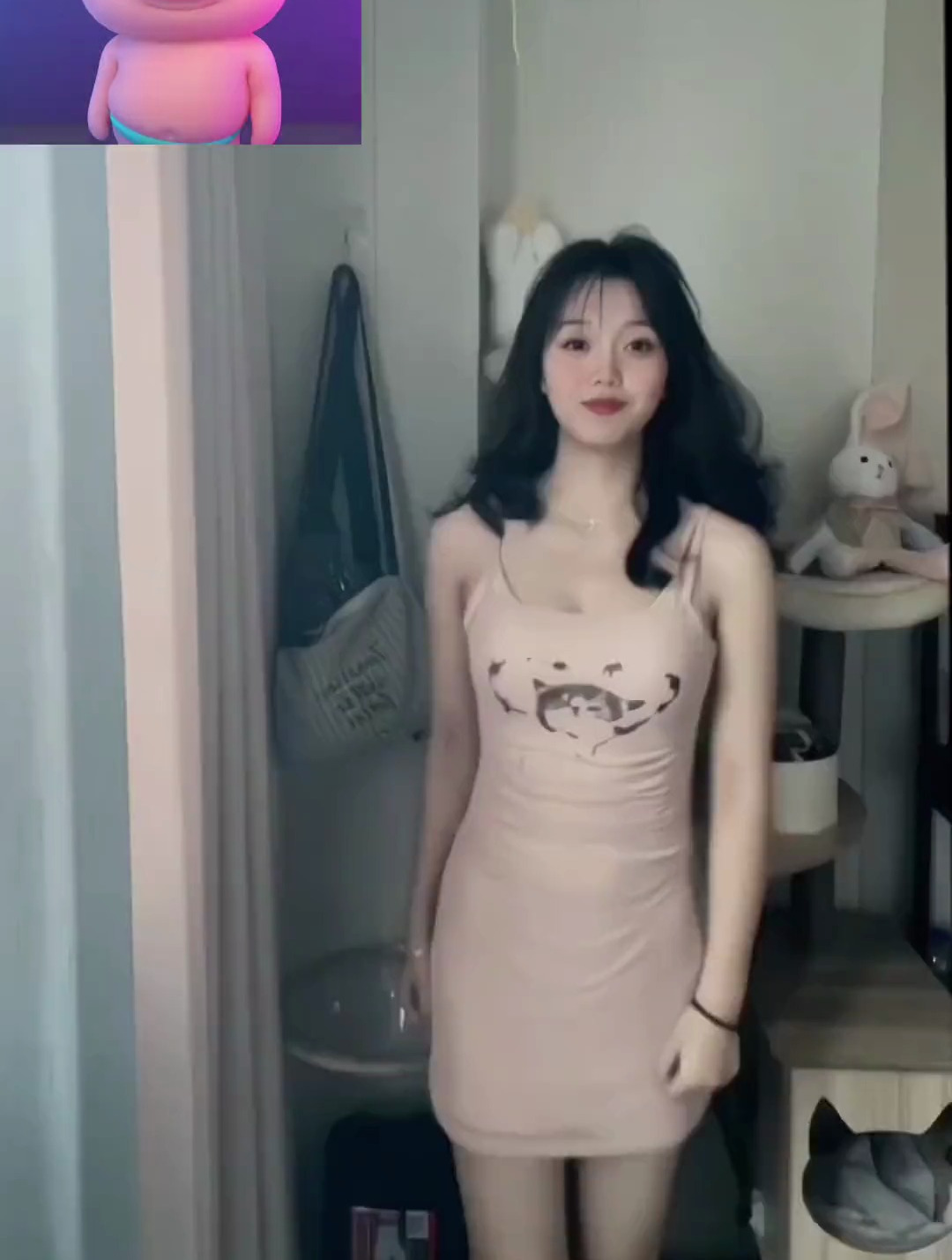 pink小猪猪太可爱了叭 小猪登场 微胖女生-度小视