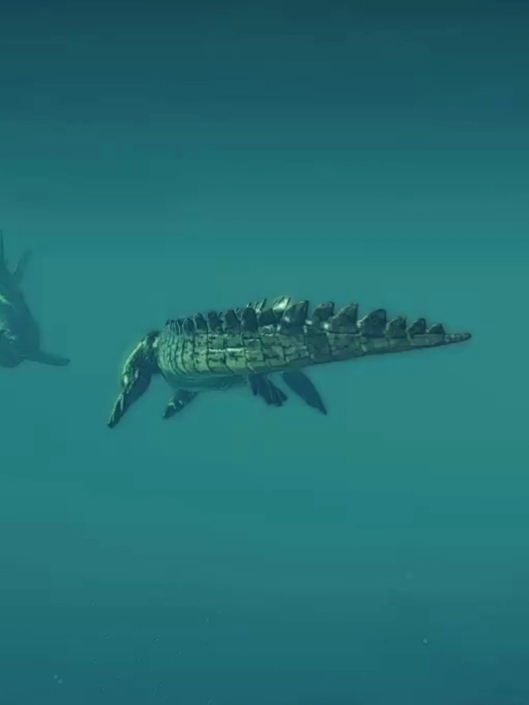 侏罗纪世界进化2鲨鱼袭击鳄鱼巨齿鲨vs巨型恒河鳄