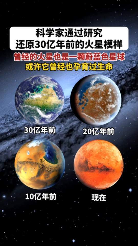 曾经的火星也是一颗蓝色的星球!或许他曾经也孕育过生命!