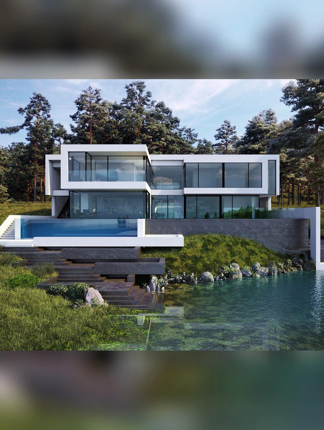 四川广安极简现代风自建二层别墅设计