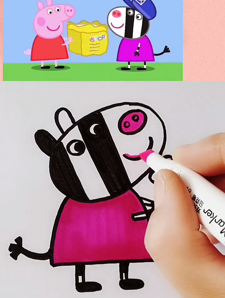 佩奇又把泰迪丢了,简笔画,小猪佩奇,一起学画画-度小视