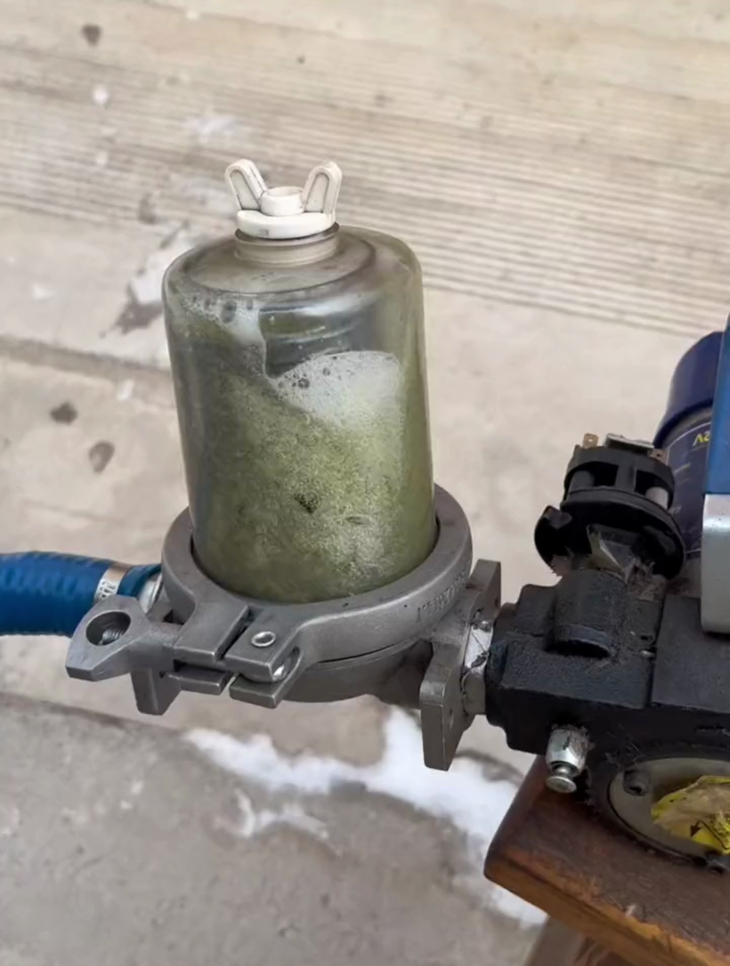 透明过滤器可清洗油泵过滤网加油机柴油过滤器透明钢芯滤清器总成