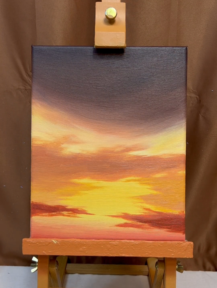 这幅就用来收集关于日落的文案吧.零基础学画画 丙烯画-度小视