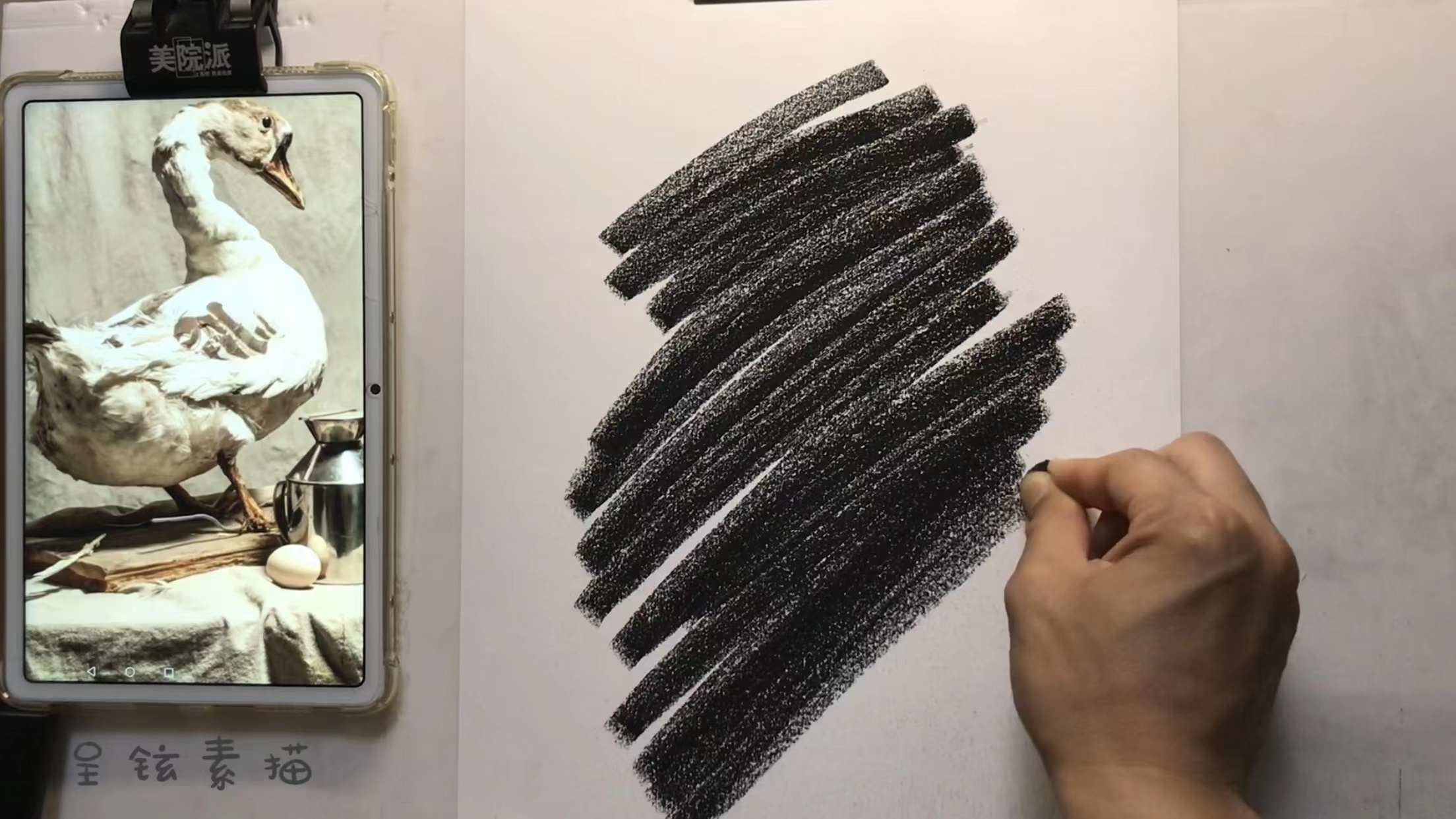 素描大鹅:这种绘画方法你肯定不知道!我慢慢讲给你听