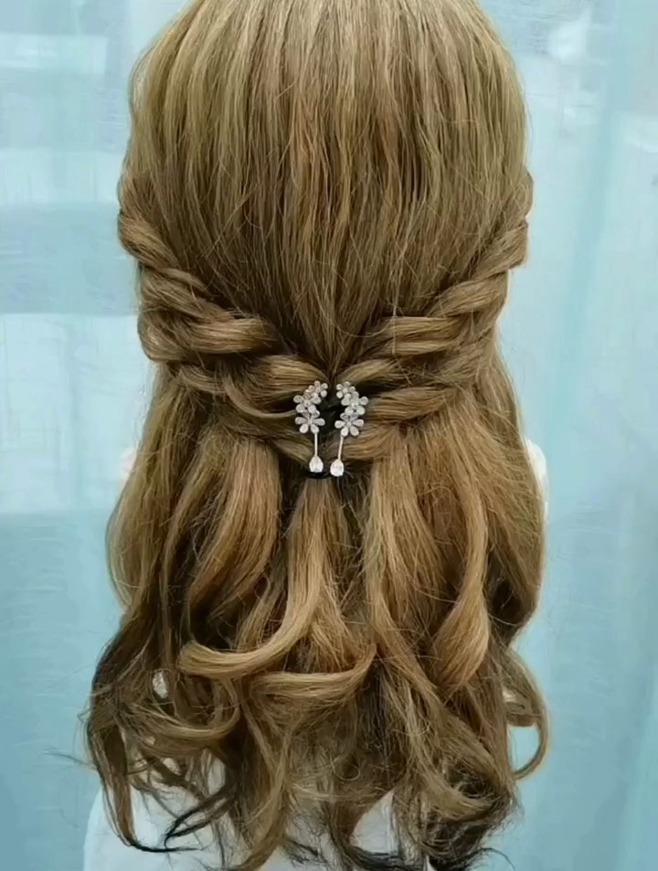 编发教程 半披发型教程