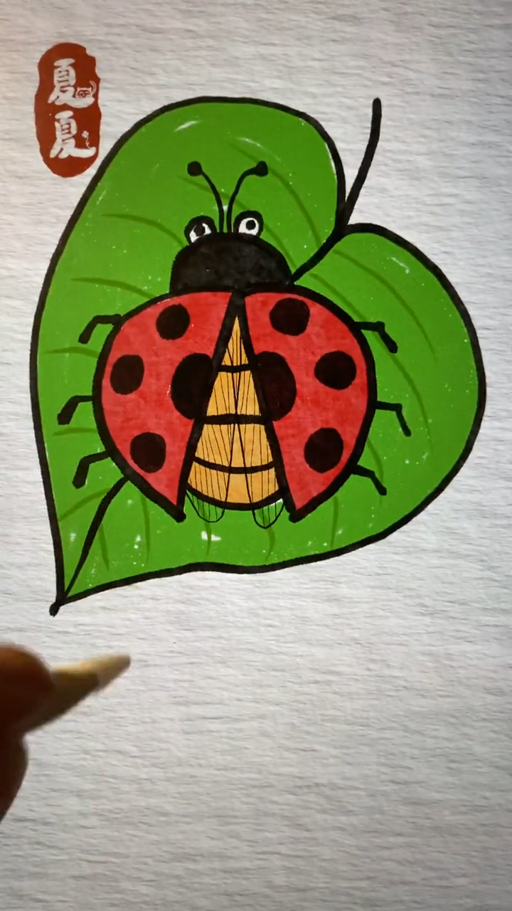 七星瓢虫简笔画昆虫