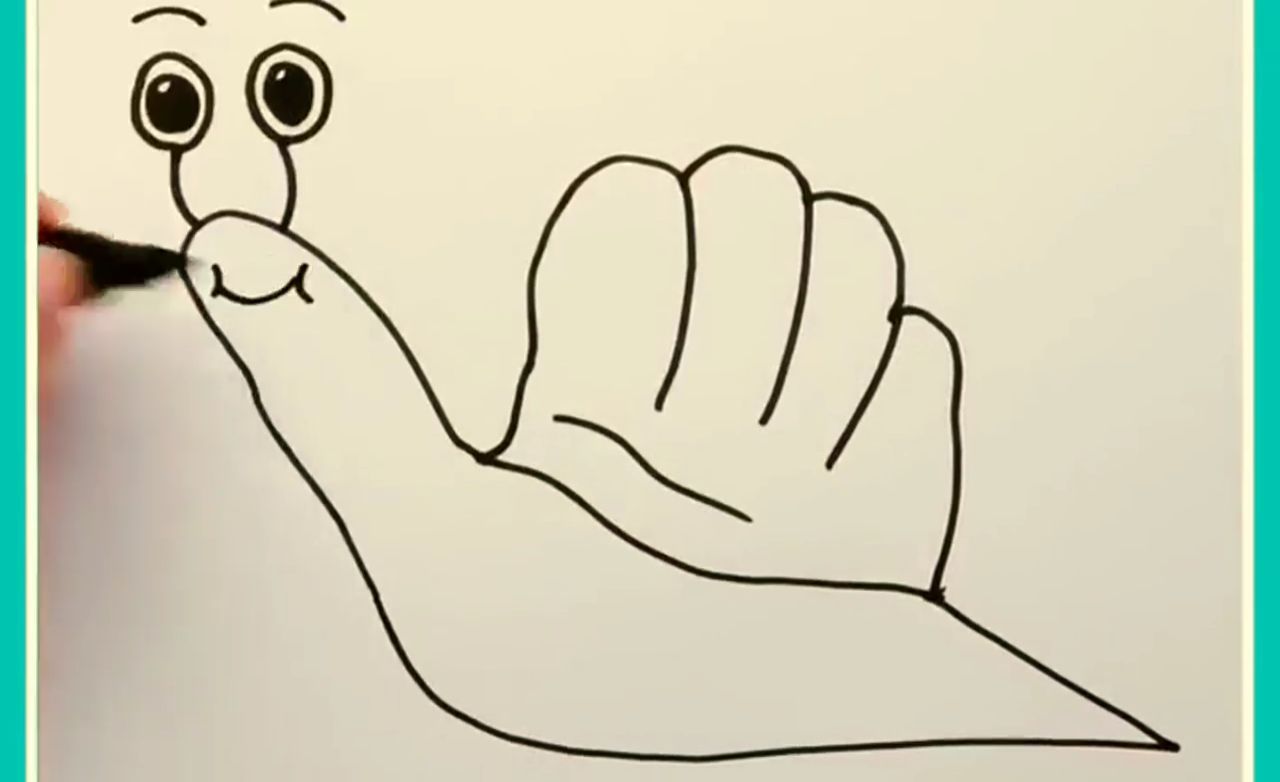 手指比划比划就能画出这么可爱的小动物真是太棒了