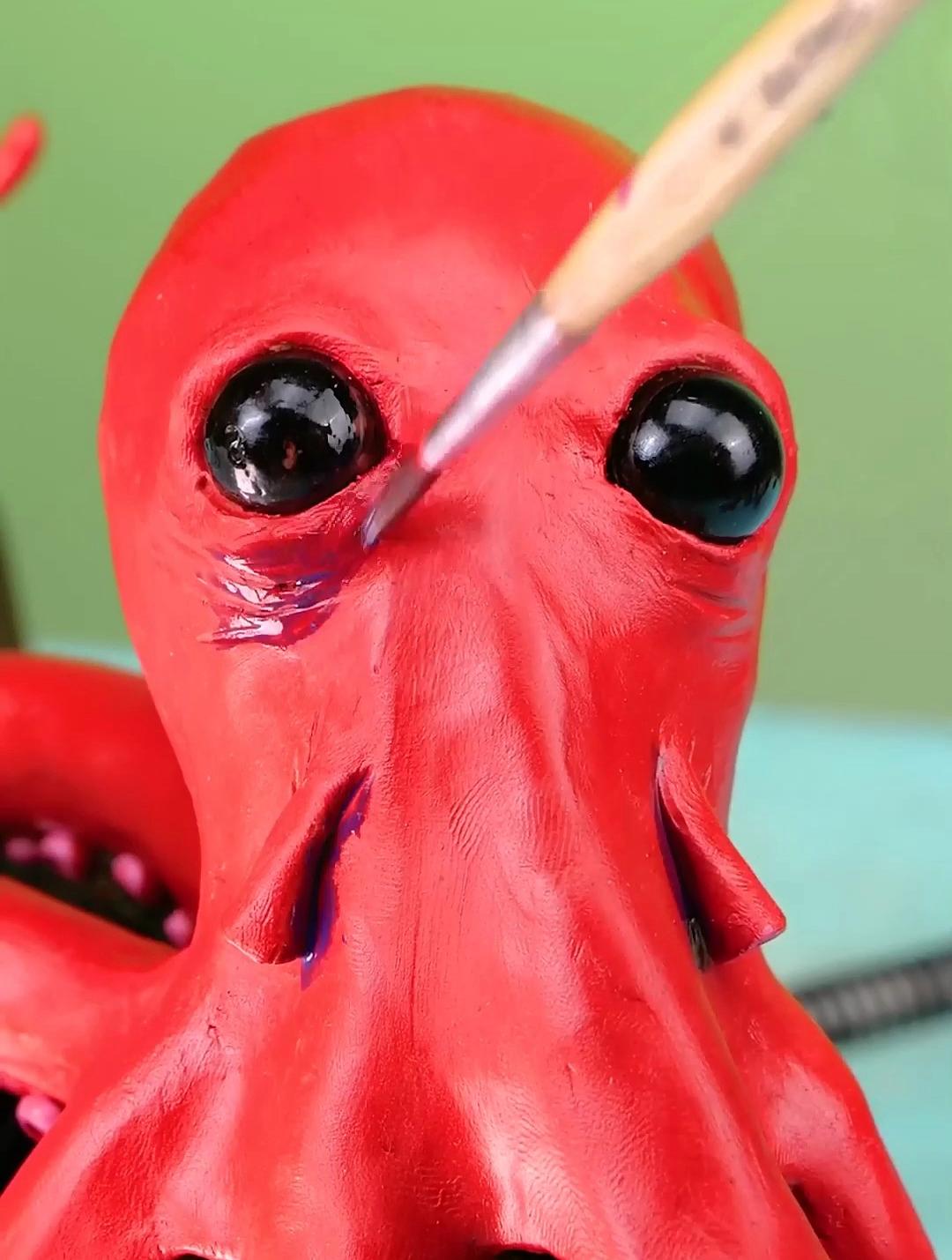 小技巧:制作的这个章鱼形状的摆件,你喜欢吗?