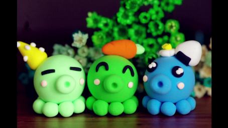 粘土手工教程超轻粘土制作可爱的创意小饰品 手作 玩泥盲盒 好看视频