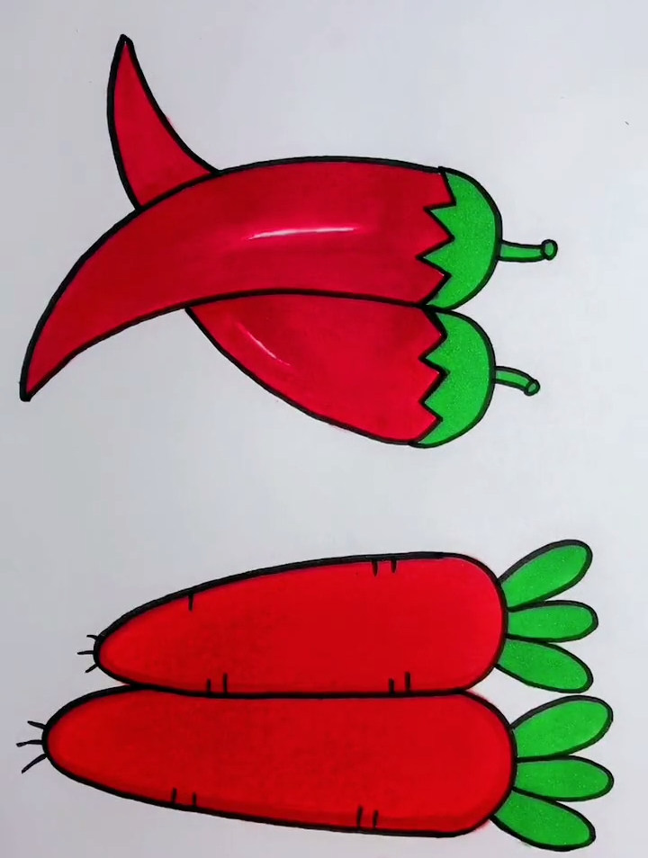 蔬菜画画作品图片简单图片