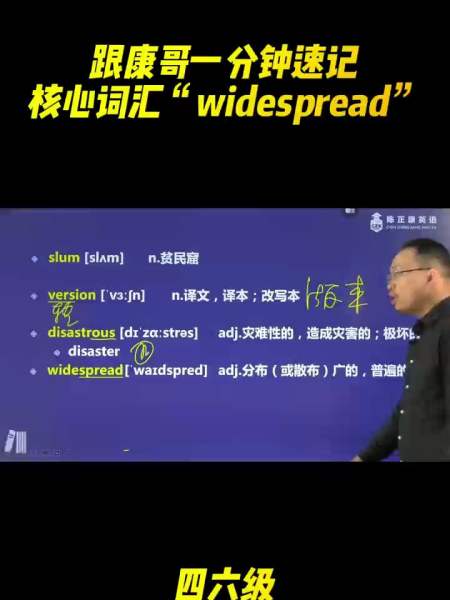 跟着康哥一分钟速记核心词汇widespread