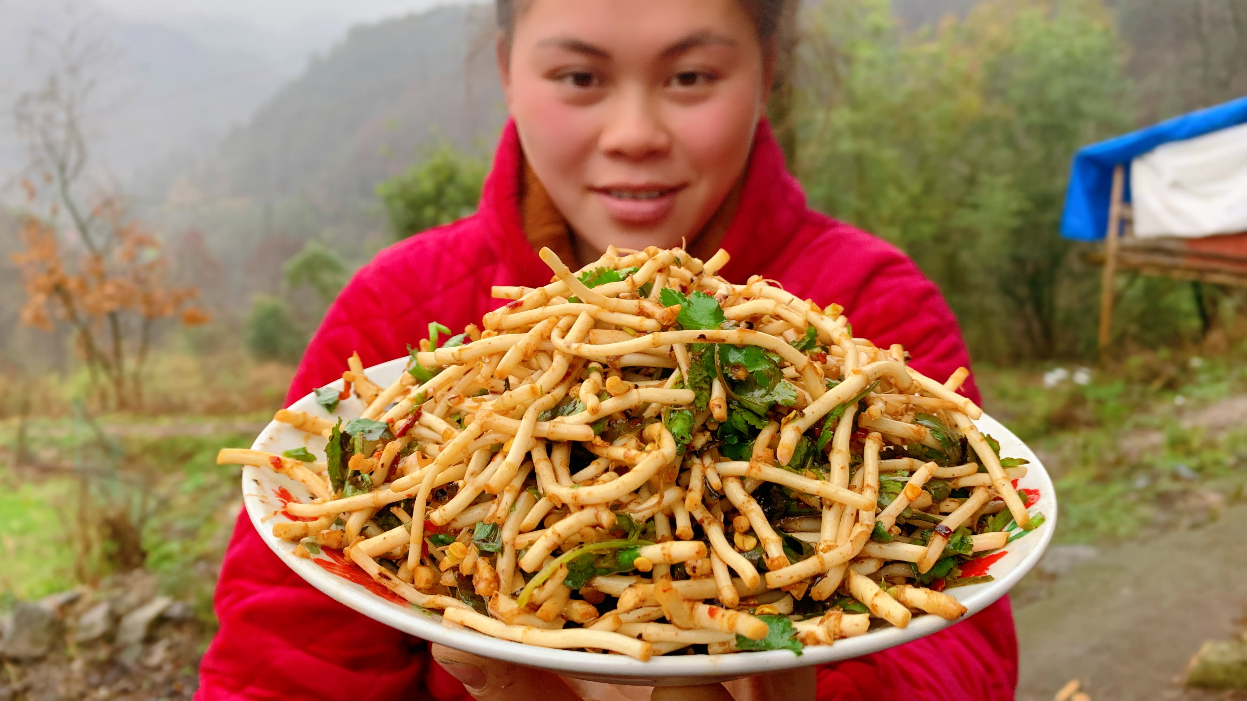 今天做个凉拌折耳根，加一大把辣椒，吃完再来碗米粉爆辣超过瘾