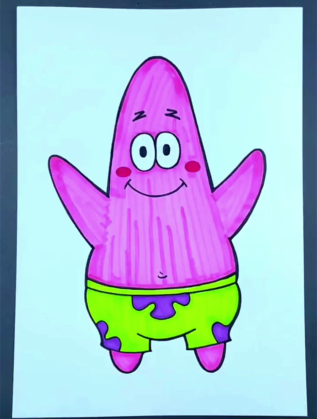 一起用,小手掌来画派大星吧 手掌画 儿童画-度小视