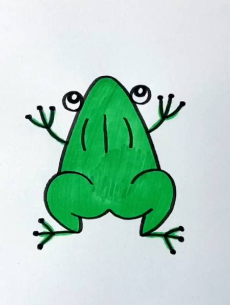 数字青蛙怎么画图片