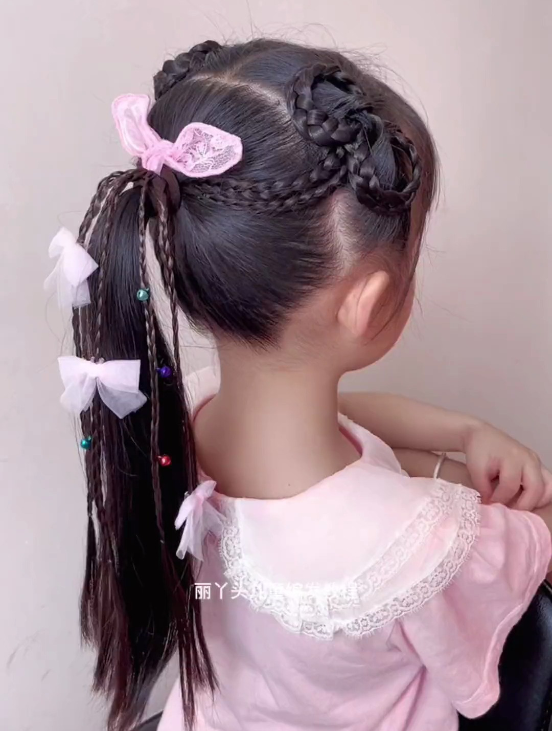 用三股辫也能编出精致好看的蝴蝶高马尾发型妈妈们快来学
