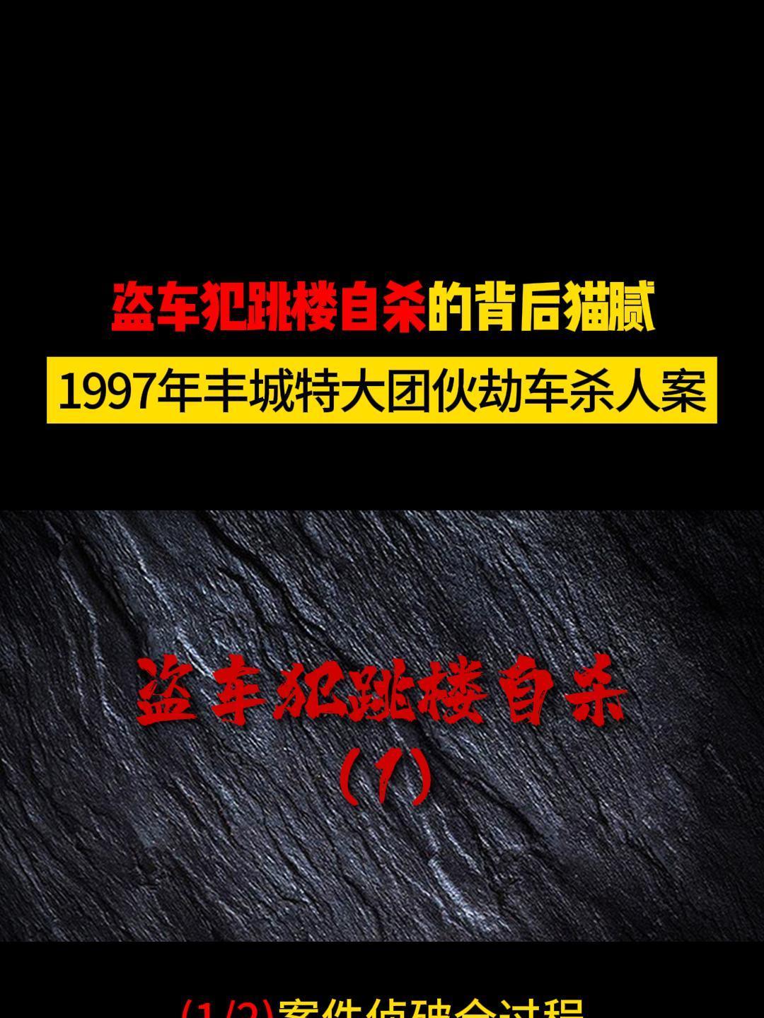 盗车犯跳楼自杀的背后猫腻,1997年丰城市特大团伙劫车杀人案 1
