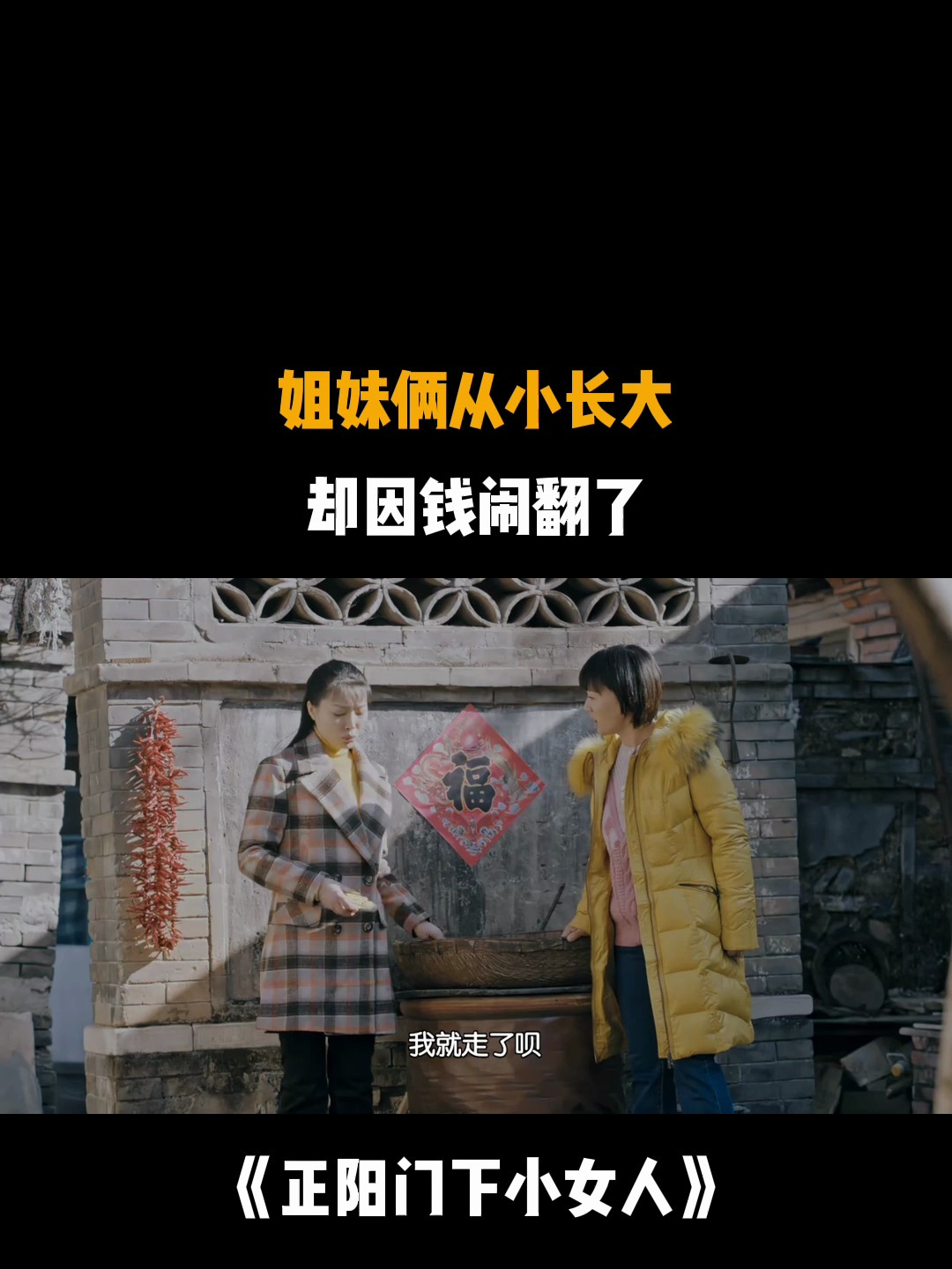 正阳门下小女人:姐妹俩从小长大,却因钱闹翻了