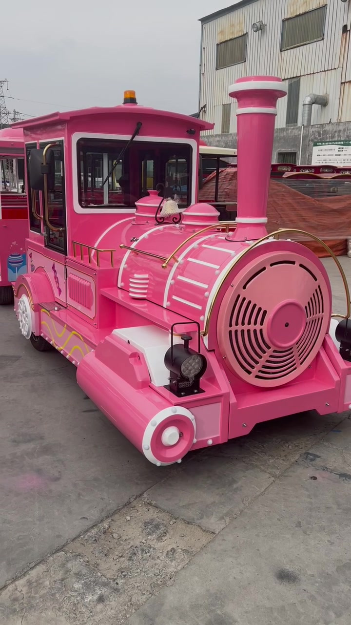 无轨观光小火车燃油版(汽油)一拖三27座