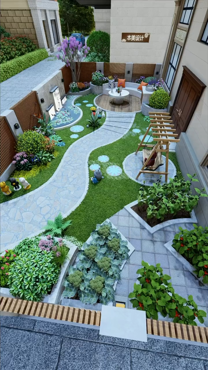 别墅花园设计简约也能很美庭院设计私家花园园林景观设计