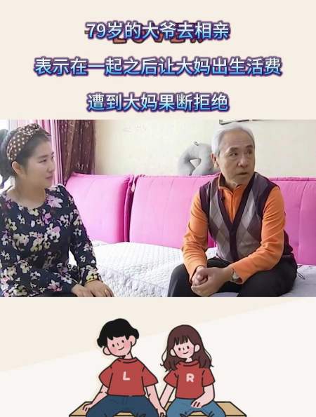 79岁大爷去相亲表示在一起之后让大妈出生活费遭大妈拒绝