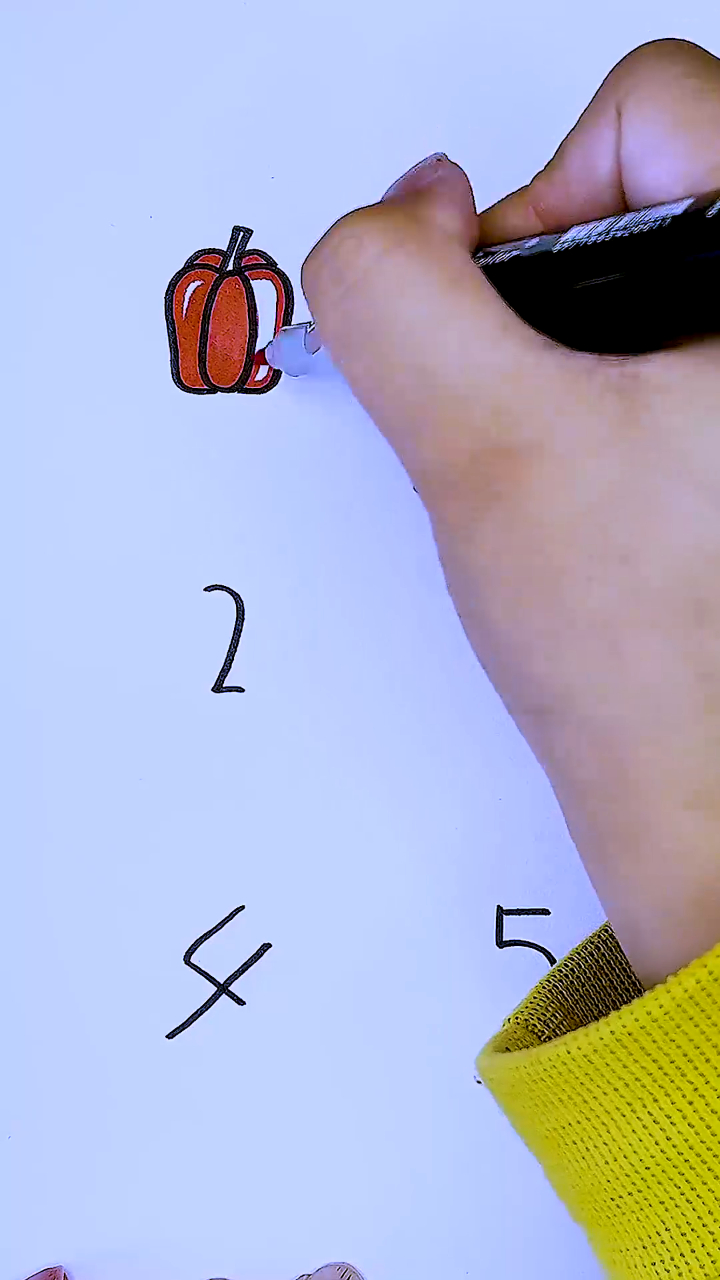 数字简笔画,5画什么呢?