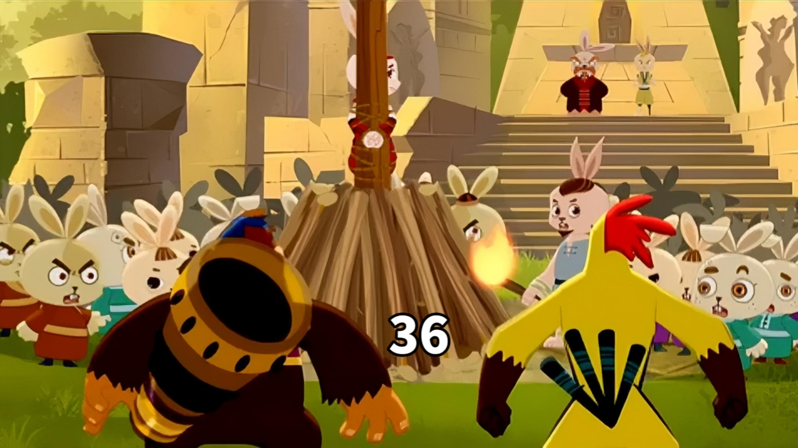 小鸡不好惹致敬星爷名场面,兔玲珑不当富二代跑去村里当祭司