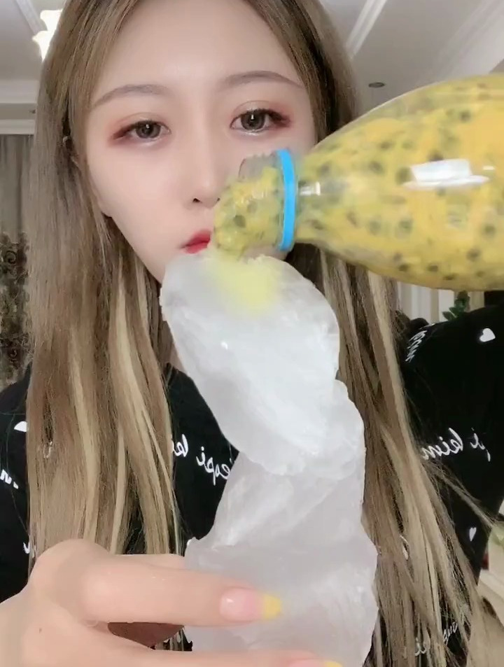 海绵冰百香果 吃冰达人 美食分享