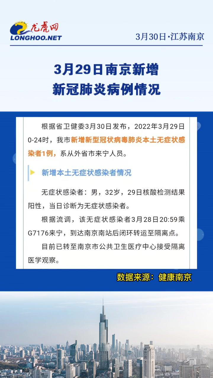 3月29日南京新增新冠肺炎病例情况