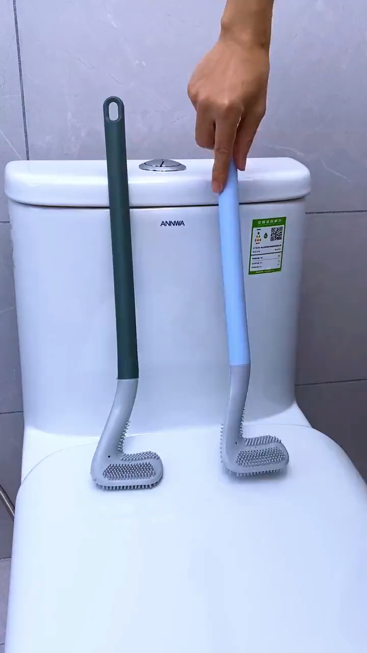 马桶刷高尔夫软胶无死角清洁刷,污渍尿碱一次解决,姐妹们冲啊!